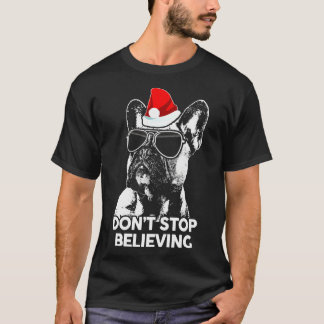 Camiseta Natal do Buldogue Francês