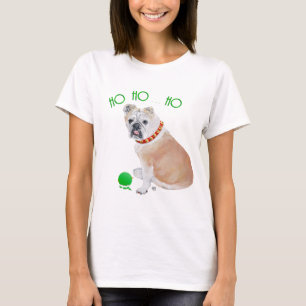 Camiseta Natal do Bulldog Inglês