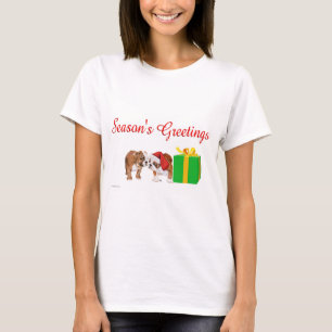 Camiseta Natal do Bulldog Inglês