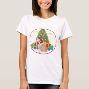 Camiseta Natal do Bulldog Inglês