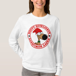 Camiseta Natal do cão: Howlidays feliz