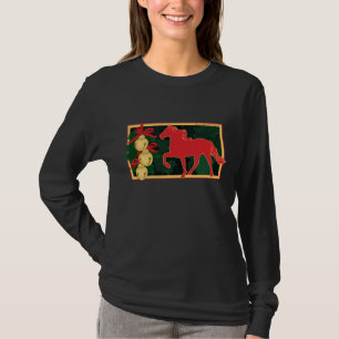 Camiseta Natal do cavalo da montanha rochosa de Bels de