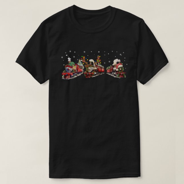 Camiseta natal do comboio (Frente do Design)