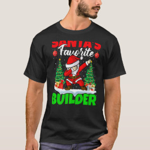Camiseta Natal Do Construtor Favorito Dos Papais noeis De D