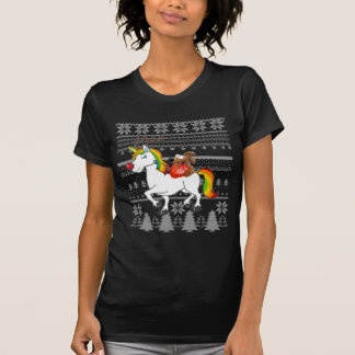 Camiseta Natal do Dachshund do unicórnio