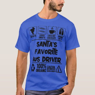 Camiseta Natal do driver de barramento favorito do Santax27