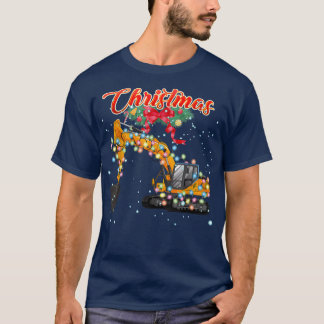 Camiseta Natal do Ecavator, Ecavator com Luzes de Natal