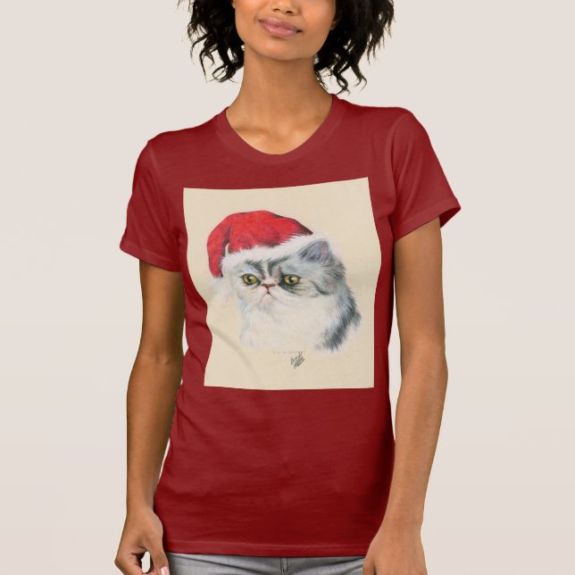 Camiseta Natal do gato (Frente)