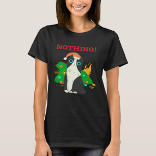 Camiseta Natal do Gato de Férias Não Me Arrependo de Nada