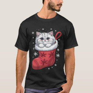 Camiseta Natal do Gato Persa