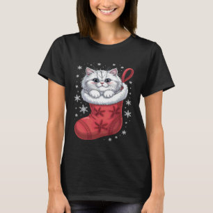 Camiseta Natal do Gato Persa