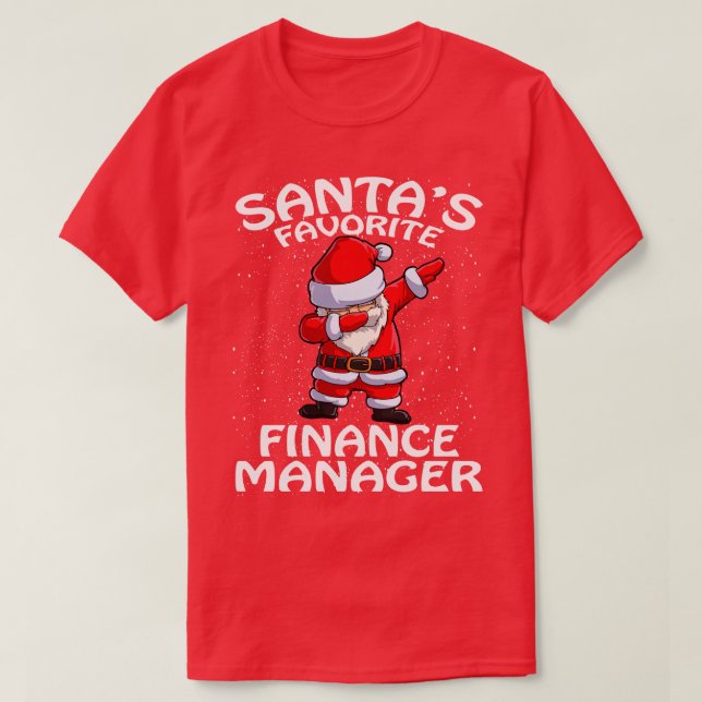 Camiseta Natal do Gerente de Finanças Favorito do Santas (Frente do Design)