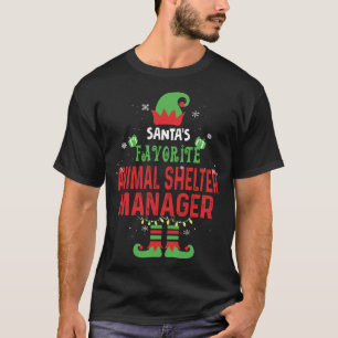 Camiseta Natal do 'Gestor de abrigo de animais favorito dos