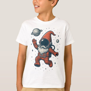 Camiseta Natal do Gnomo Espacial Astronauta Divertido Galáx