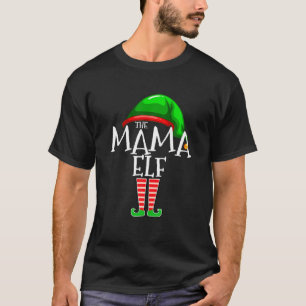 Camiseta Natal Do Grupo De Combinação Da Família Mama Elf P