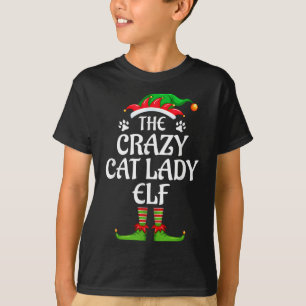 Camiseta Natal do Grupo Familiar Lady Elf Matching Lady Cat