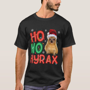 Camiseta Natal do Hyrax Natal Divertido Fofo Pijama de Nata
