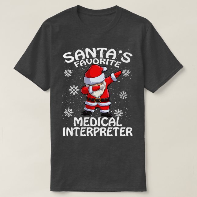 Camiseta Natal do intérprete médico favorito Santas (Frente do Design)