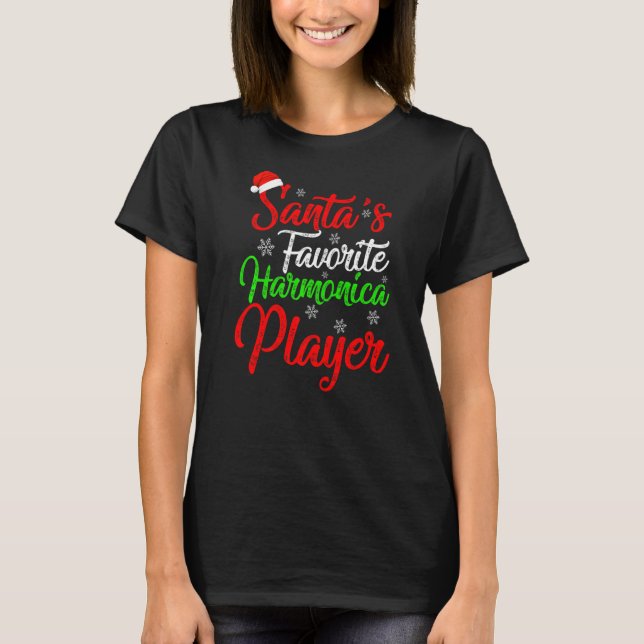 Camiseta Natal Do Jogador De Harmonia Favorito Dos Papais n (Frente)