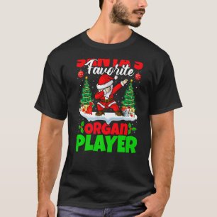 Camiseta Natal Do Jogador De Orgãos Favorito Dos Papais noe