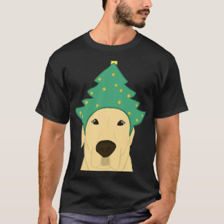 Camiseta Natal do Labrador Amarelo