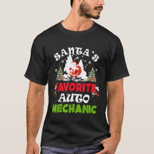 Camiseta Natal do Mecânico de Automóveis Favorito do Papai 