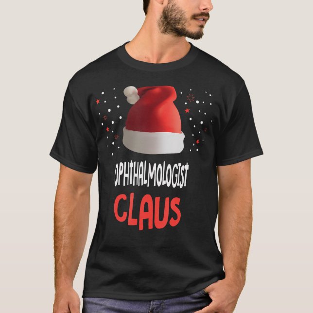 Camiseta Natal do Oftalmologista Claus Ophtalmology (Frente)