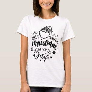 Camiseta NATAL DO PAI NOEL BOBO SCRIPT DE FÉRIAS Moderno