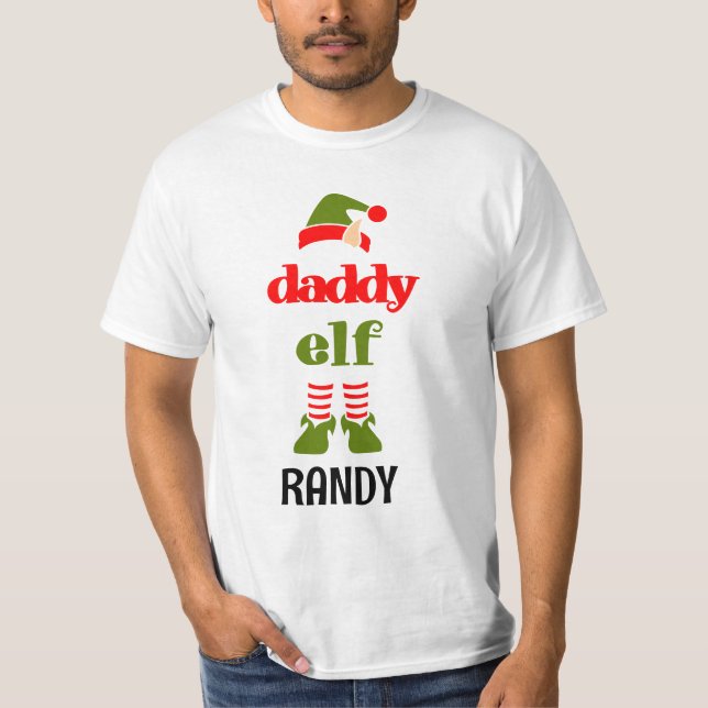 Camiseta NATAL DO PAI pai ELF PERSONALIZADO T-SHIRT (Frente)
