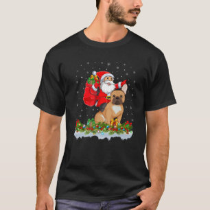 Camiseta Natal do Papai Noel Andando na França