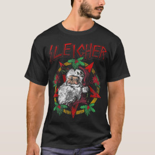 Camiseta Natal do Papai Noel de Metal Pesado mais elegante 