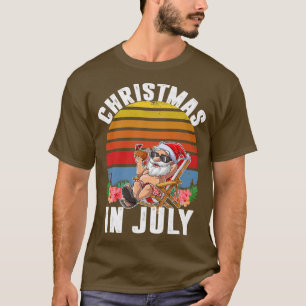 Camiseta Natal do Papai Noel em julho Meninos Tropicais do