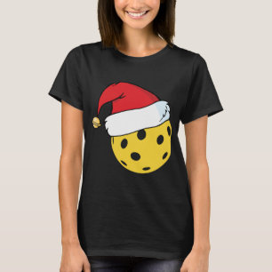 Camiseta Natal do Pickleball do Papai Noel