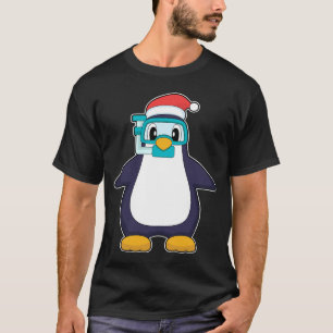 Camiseta Natal do Pinguim em Plongue