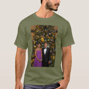 Camiseta Natal do Presidente Barack Obama e Michelle
