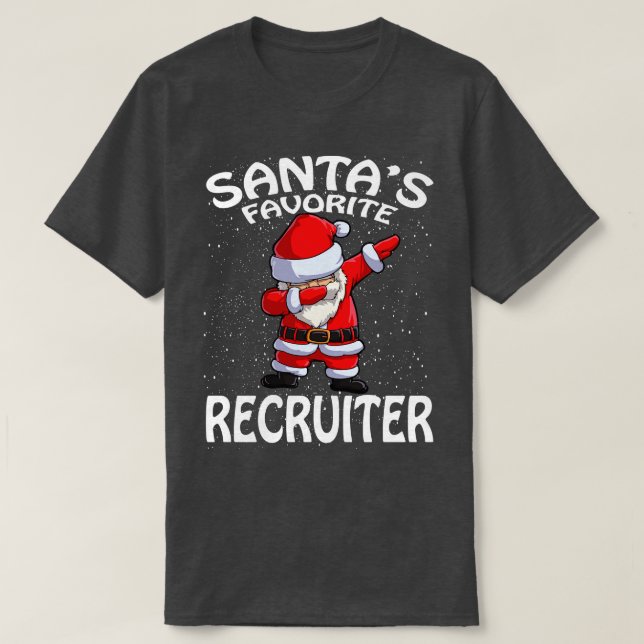 Camiseta Natal do Recrutador Favorito do Santas (Frente do Design)