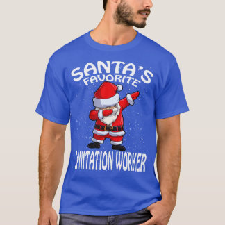 Camiseta Natal do Santas Favorito do Saneamento