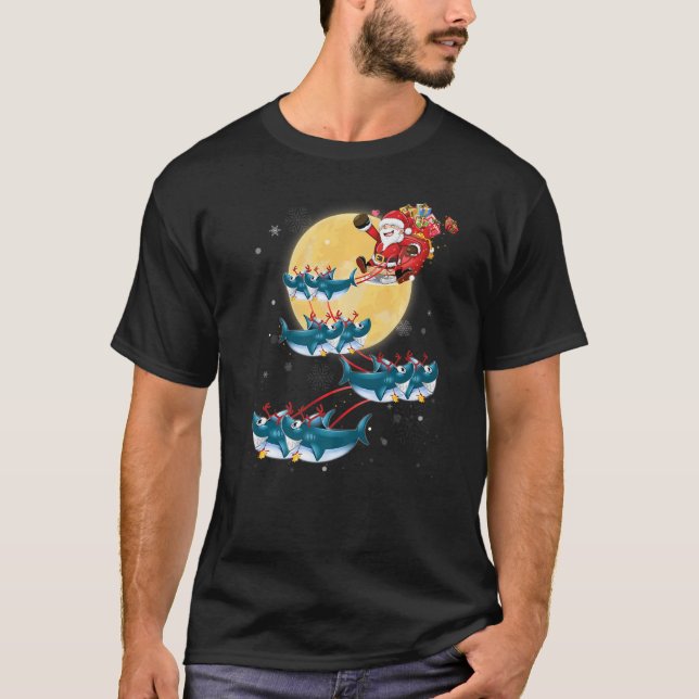 Camiseta Natal do Shark para Meninos G (Frente)