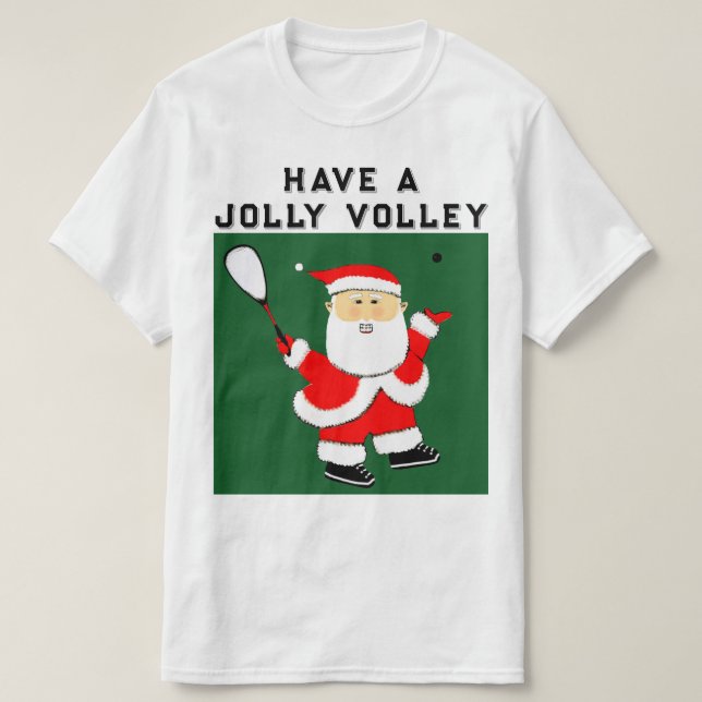 Camiseta Natal do Squash Player (Frente do Design)