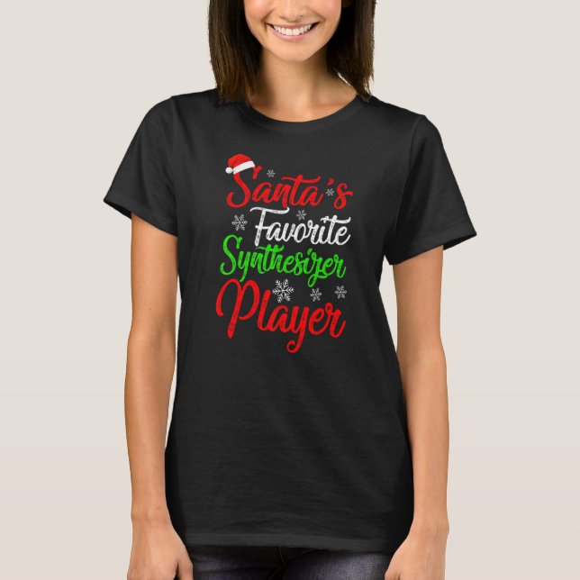 Camiseta Natal Do Synthesizizer Player Dos Papais noeis Xma (Frente)