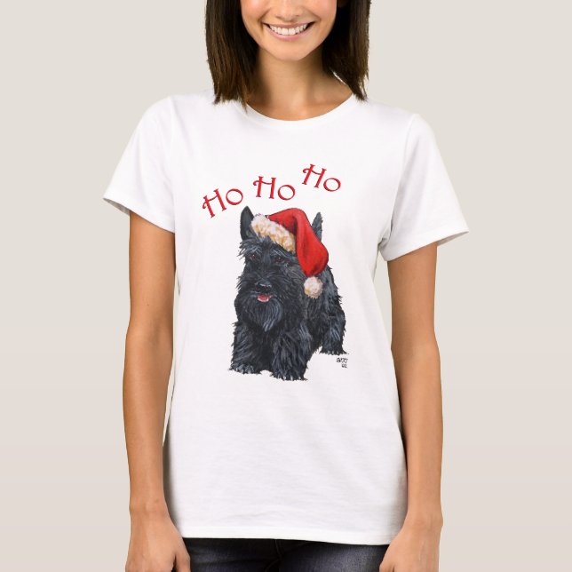Camiseta Natal do Terrier Escocês (Frente)