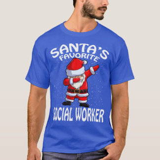 Camiseta Natal do trabalhador social favorito Santas