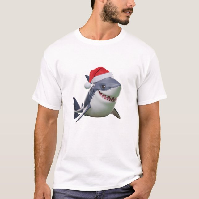 Camiseta Natal do tubarão (Frente)