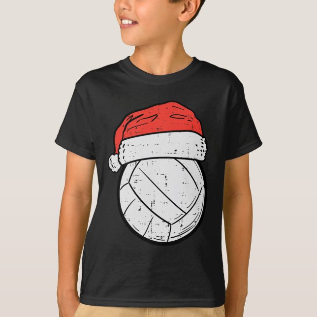 Camiseta Natal do Voleibol Santa Hat Esportivo (Frente)
