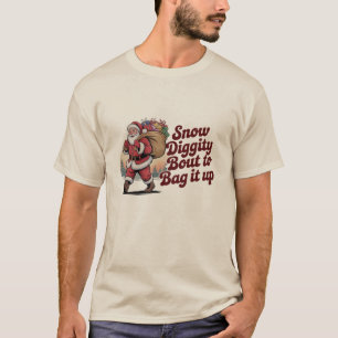 Camiseta Natal dos Anos 90 com Neve Prestes a Embalar Tudo