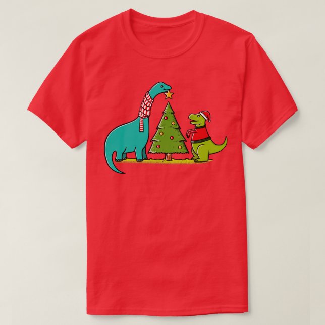 Camiseta Natal dos dinossauros (Frente do Design)