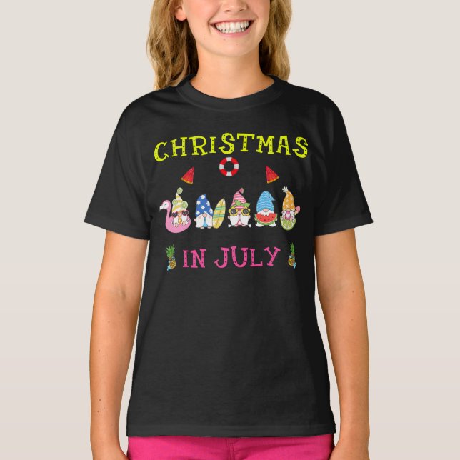Camiseta Natal dos Gnomos em 4 de julho (Frente)