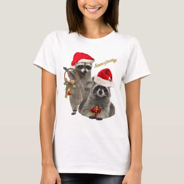 Camiseta Natal dos guaxinins (Frente)