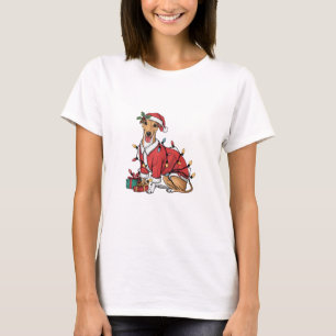 Camiseta Natal dos Papais noeis de Iluminação Xmas
