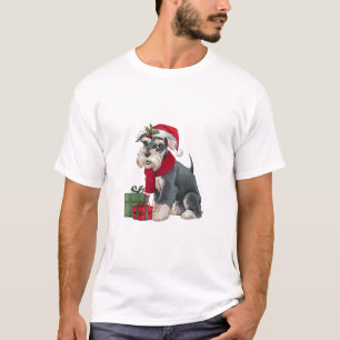 Camiseta Natal dos Papais noeis de Natal Giant Schnauzer